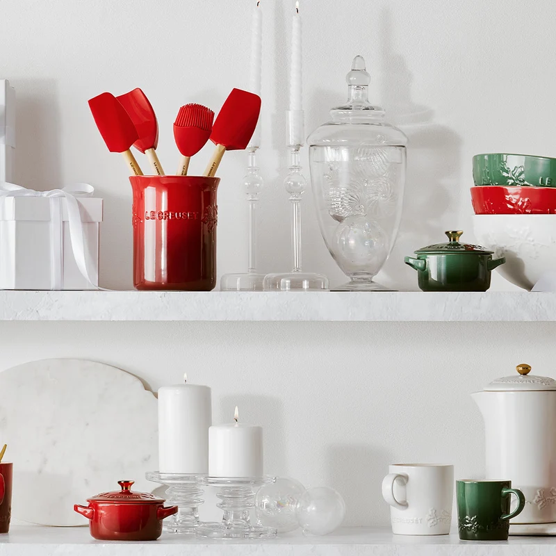 Bote cerámico para espátulas Holly ¡Edición Especial Navidad! Le Creuset
