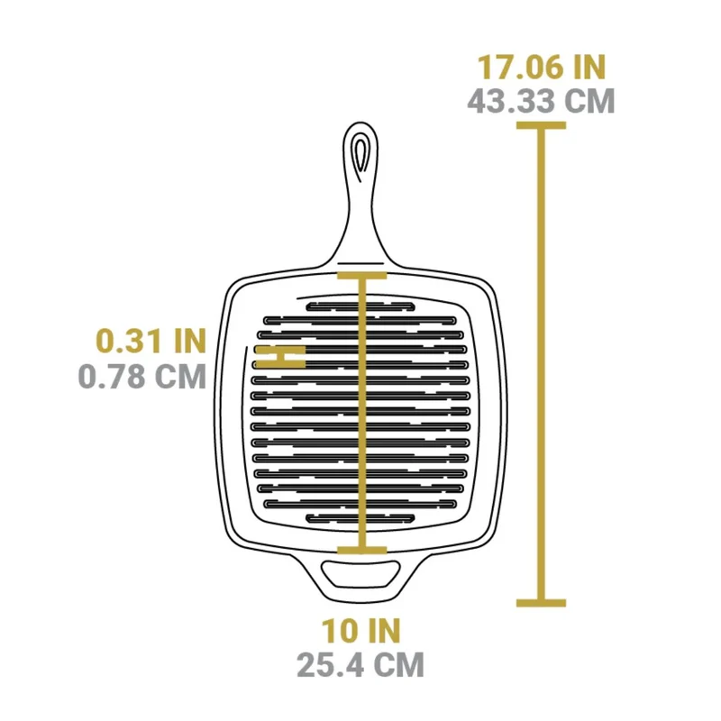Sartén grill cuadrada de hierro fundido Yellowstone Lodge