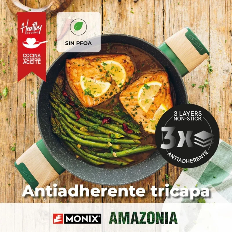 Batería de cocina 4 piezas Amazonia Monix