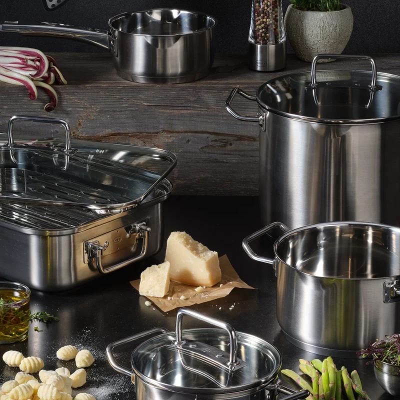 Batería de cocina de acero inoxidable 4 piezas Expertiso Rösle
