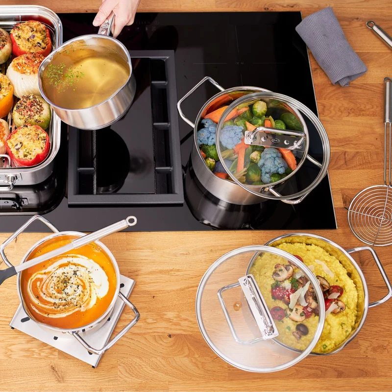 Batería de cocina de acero inoxidable 4 piezas Expertiso Rösle