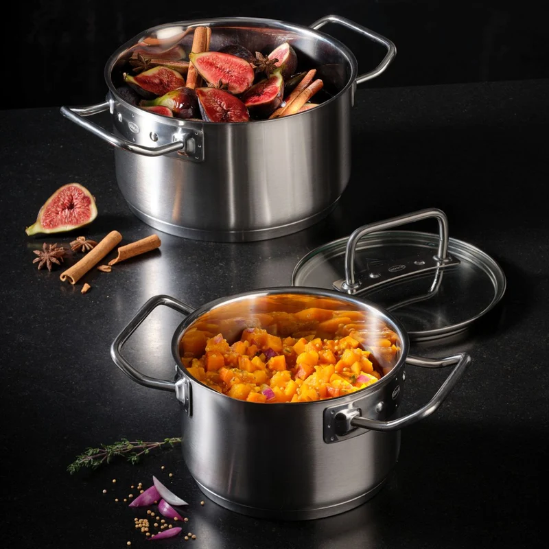 Batería de cocina de acero inoxidable 4 piezas Expertiso Rösle