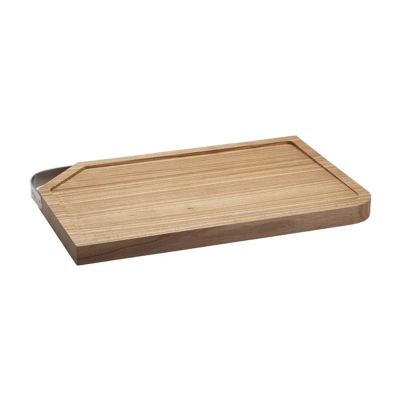Tabla de cortar de madera de olmo con asa de inox Rösle