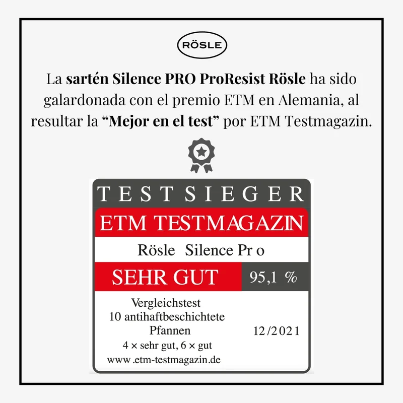 Sartén antiadherente Silence Pro ProResist con exterior inox Rösle