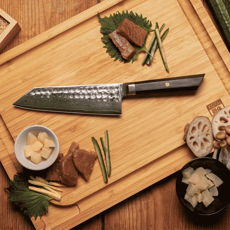 Cuchillos de acero damasco japonés Bunka Damas Kotai