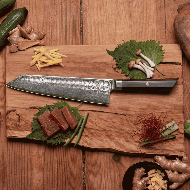 Cuchillos de acero damasco japonés Bunka Damas Kotai