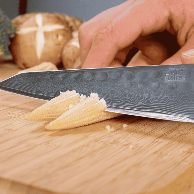 Cuchillos de acero damasco japonés Bunka Damas Kotai