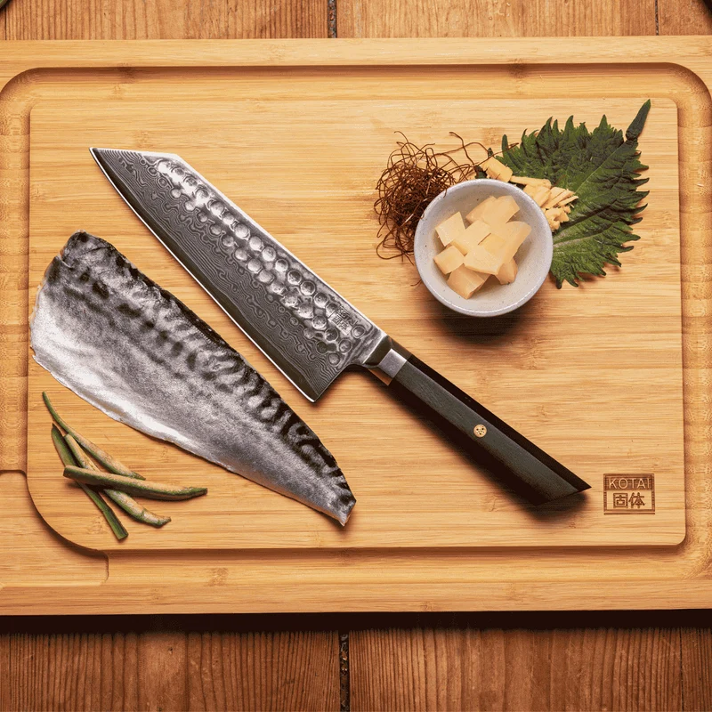Cuchillos de acero damasco japonés Bunka Damas Kotai