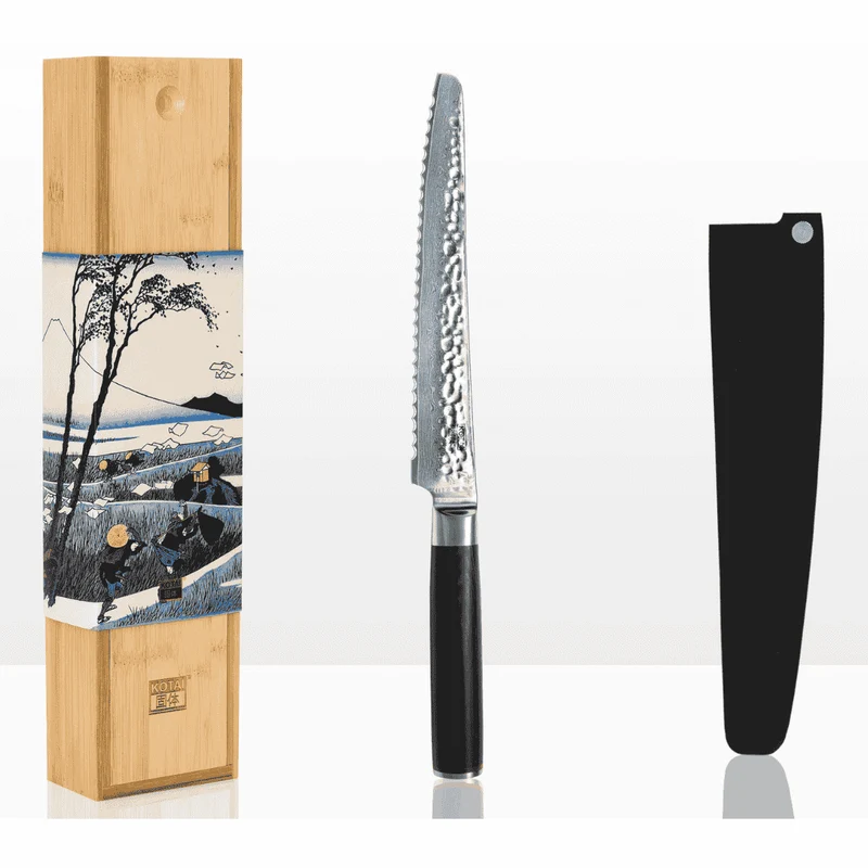 Cuchillos de acero damasco japonés Pakka Damas Kotai