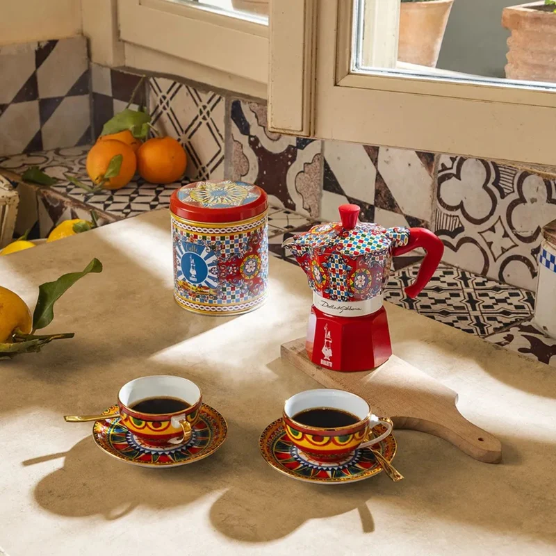 Set cafetera italiana Moka Dolce&Gabanna Bialetti