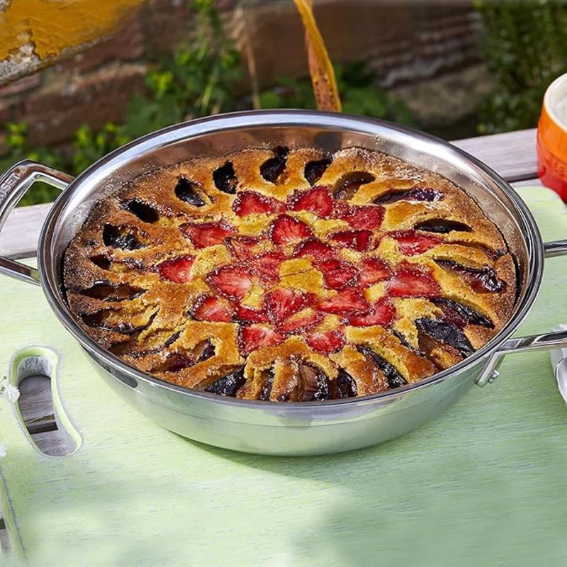 Cacerola baja de acero inoxidable 3-PLY Le Creuset