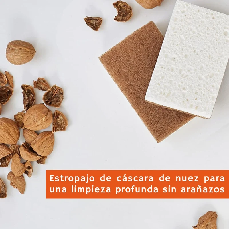 Set de 2 esponjas de cáscara de nuez sin arañazos In a Nutshell Full Circle
