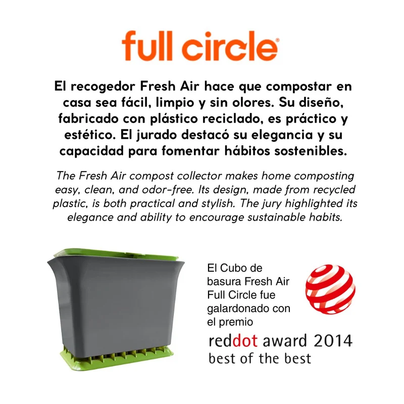 Cubo de basura orgánica con ventilación Fresh Air Full Circle