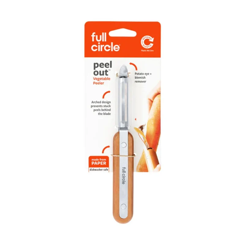 Pelador de verduras de acero inoxidable Peel Out Full Circle