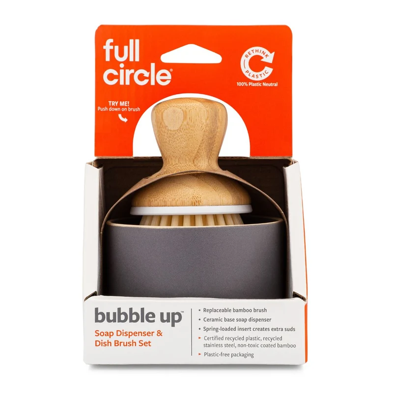 Cepillo para vajilla con base cerámica Bubble Up Full Circle
