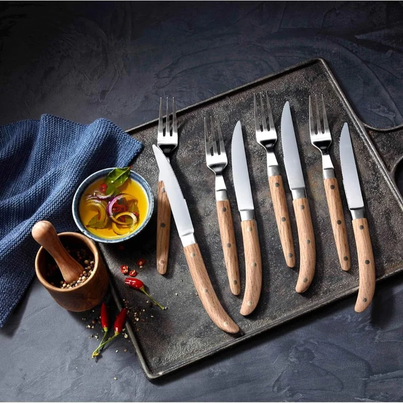 Set de 6 tenedores y cuchillos de carne Ranch WMF