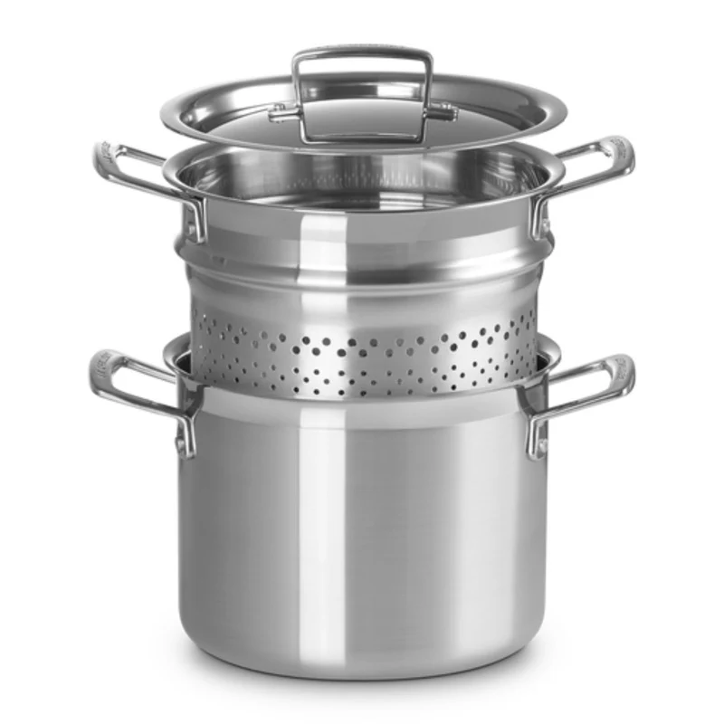 Olla para pasta de acero inoxidable tricapa Classic Le Creuset