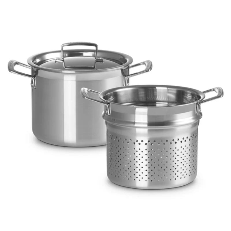 Olla para pasta de acero inoxidable tricapa Classic Le Creuset