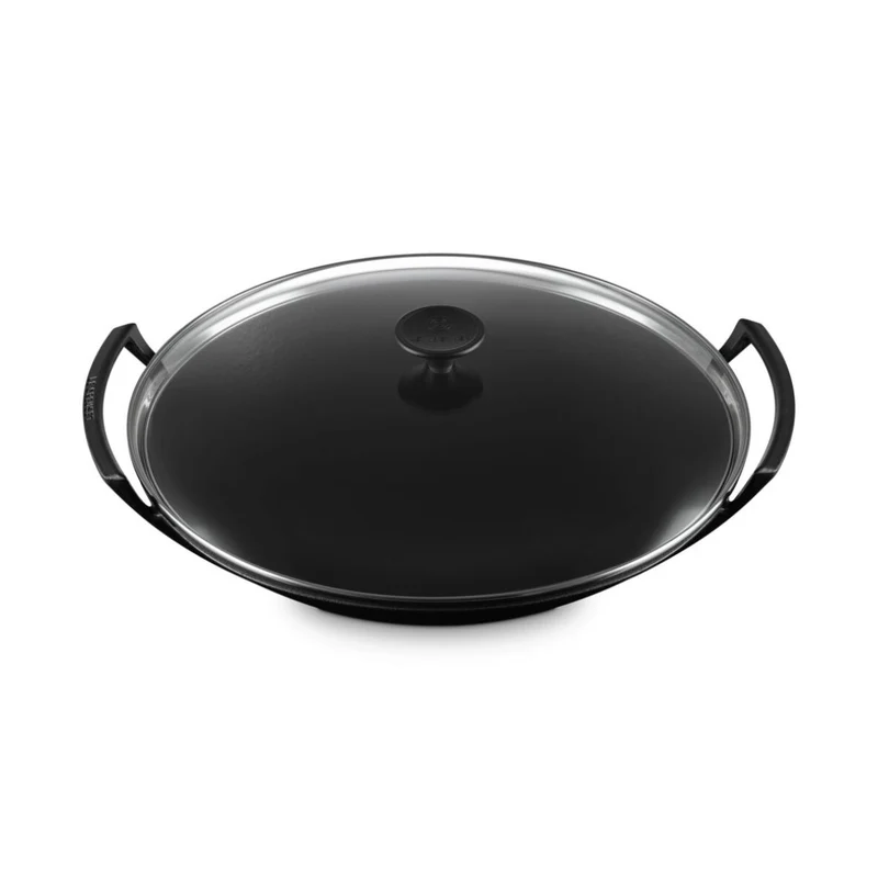 Wok de hierro fundido con tapa de cristal Le Creuset