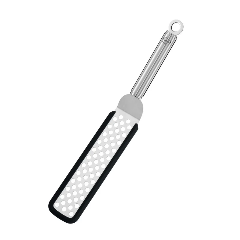 Espátula flexible perforada de inox con bordes de silicona Rösle