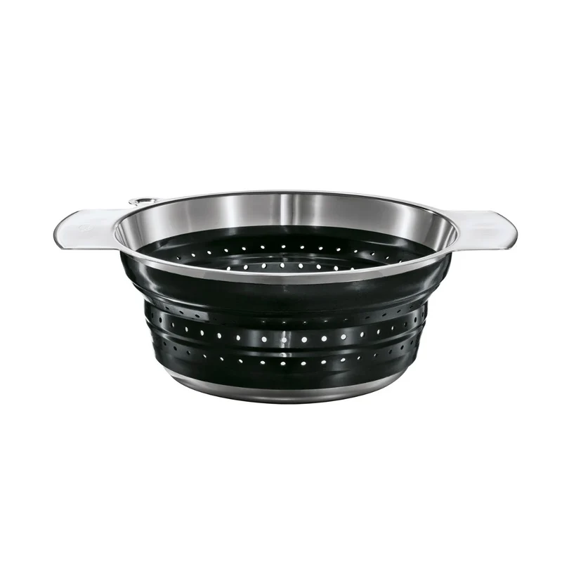 Colador plegable negro Rösle