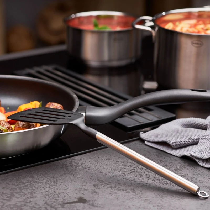 Conjunto de 3 utensilios de cocina de nailon con mango de inox Basic Line Rösle