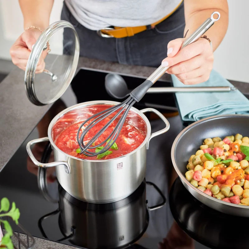 Conjunto de 3 utensilios de cocina de nailon con mango de inox Basic Line Rösle