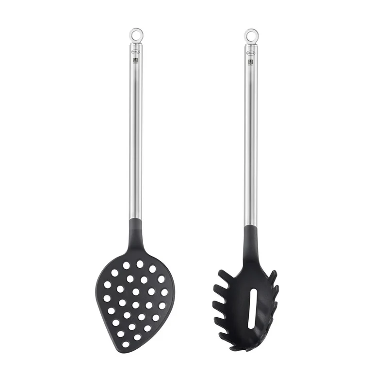 Conjunto de 2 utensilios de cocina de nailon con mango de inox Basic Line Rösle