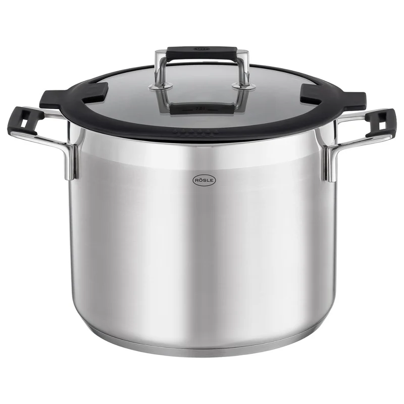 Olla de acero inoxidable con tapa de cristal Silence Pro Rösle