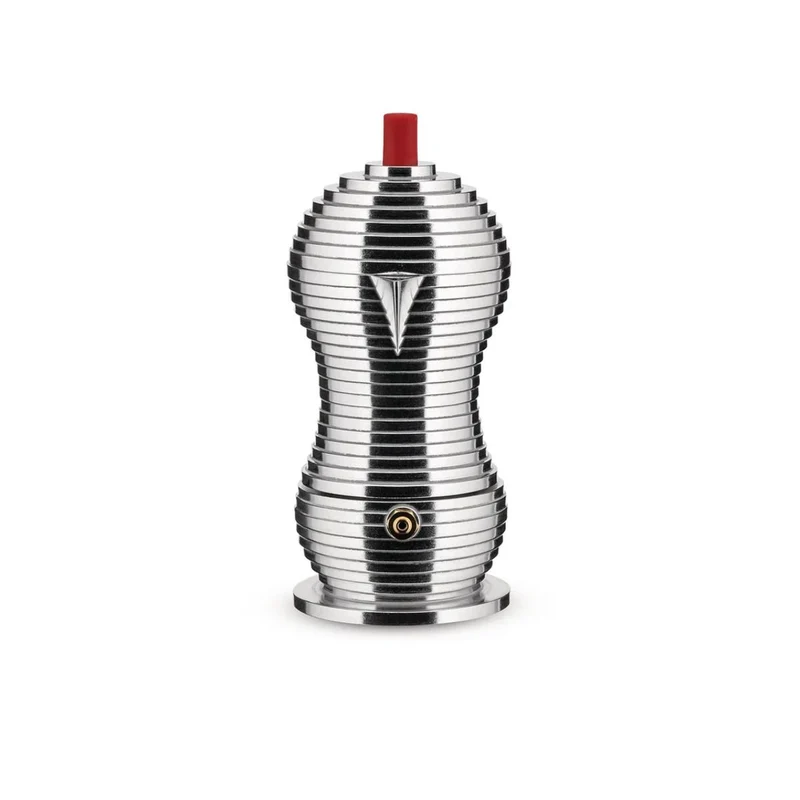 Cafetera de aluminio fundido de Michele De Lucchi Pulcina Alessi (apta inducción)