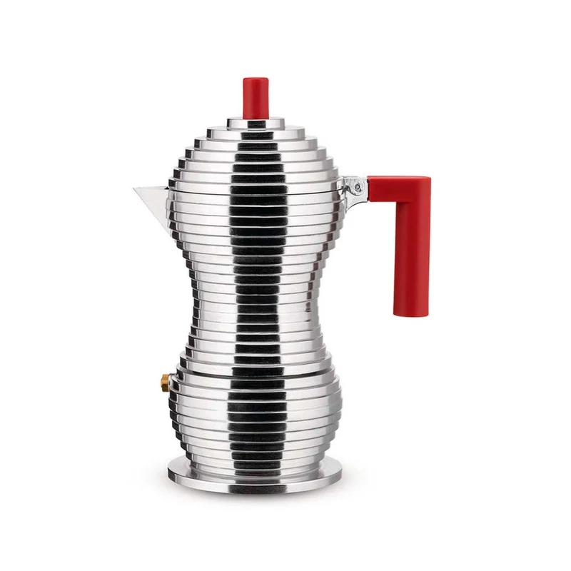 Cafetera de aluminio fundido de Michele De Lucchi Pulcina Alessi (apta inducción)