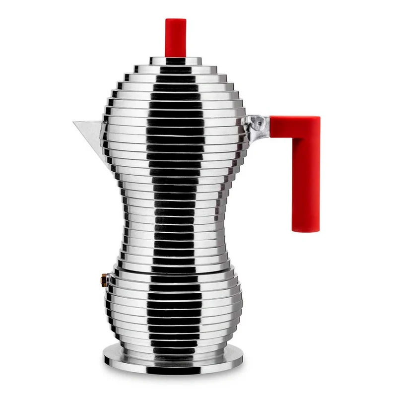 Cafetera de aluminio fundido de Michele De Lucchi Pulcina Alessi (apta inducción)