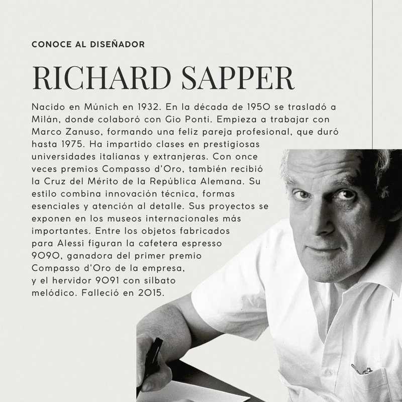 Hervidor 9091 de acero inoxidable Richard Sapper Alessi