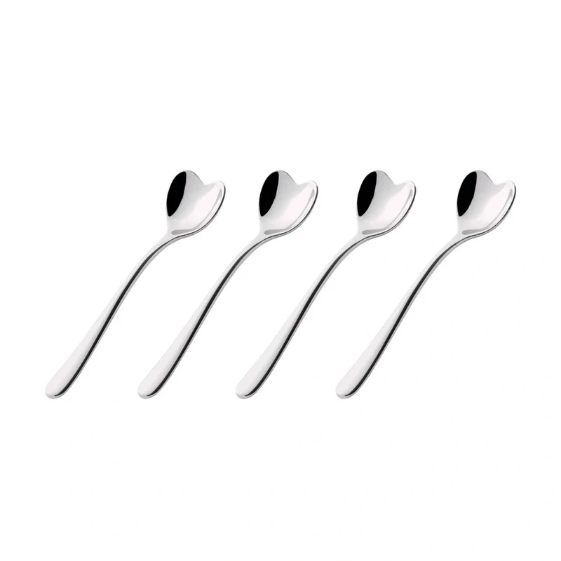 Set de 4 cucharillas de café con forma de corazón Love Caffe Alessi