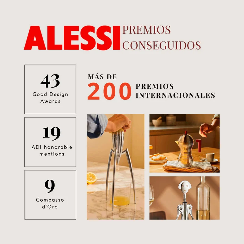 Salero de acero y plástico Alessi