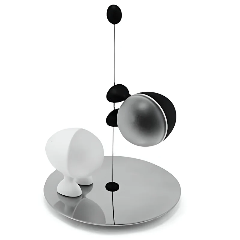 Set de salero y pimentero de acero inoxidable Lilliput Alessi