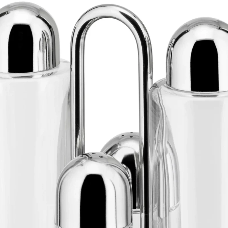 Juego de condimentos de 4 piezas de acero inoxidable Alessi