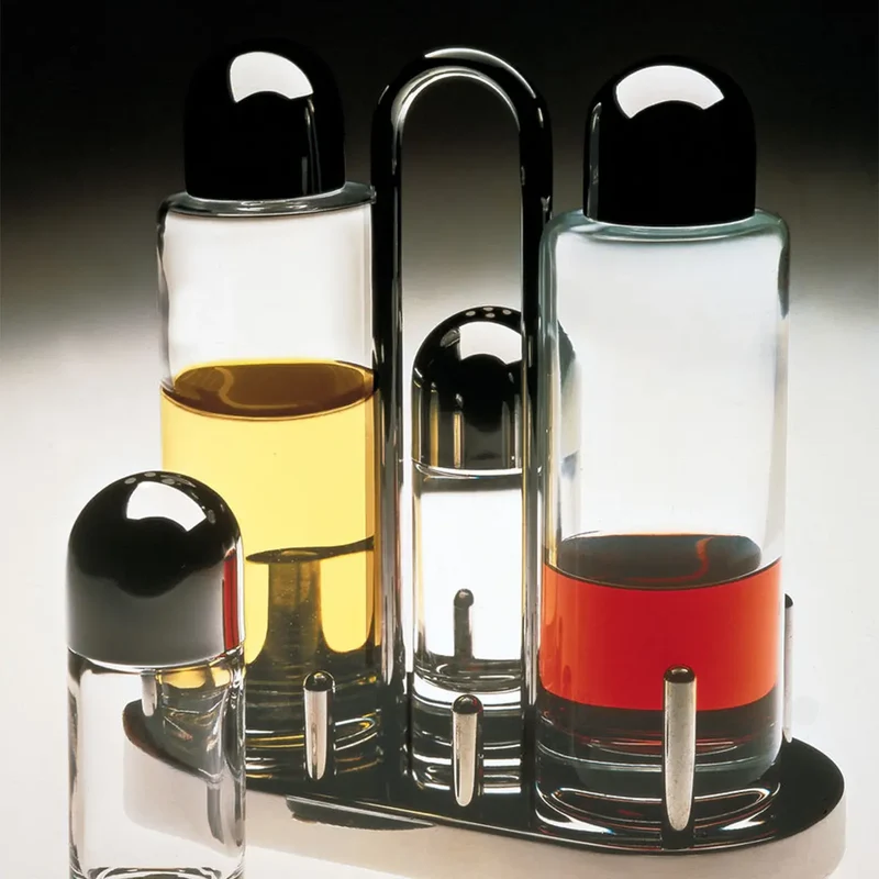 Juego de condimentos de 4 piezas de acero inoxidable Alessi