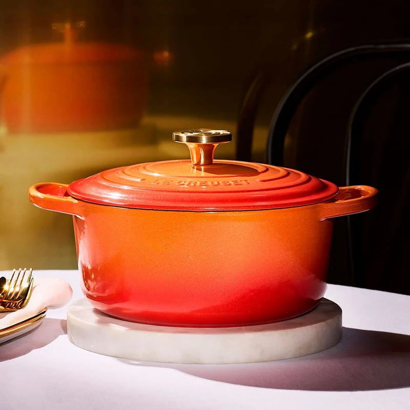 Cocotte Flamme Dorée redonda Ed. Especial Centenario Le Creuset