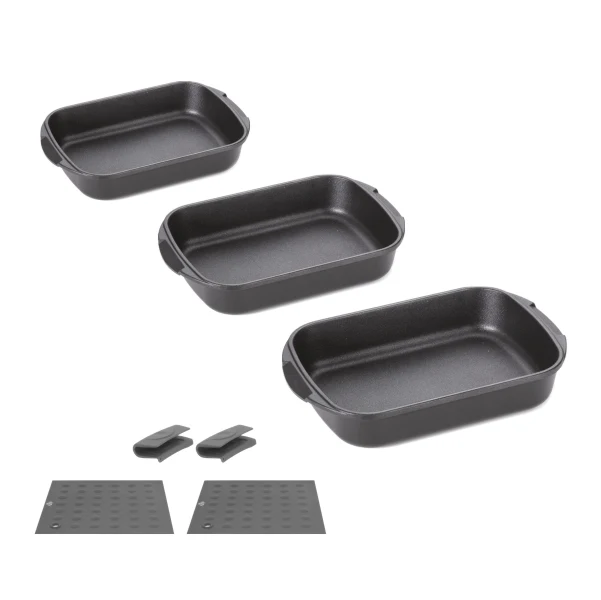 Set lasagnere antiaderenti 3 pezzi - King Pro