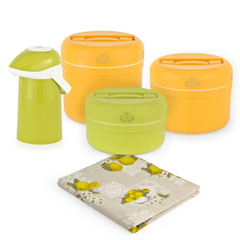 Pic Nic Arancio Verde - Set Portavivande
