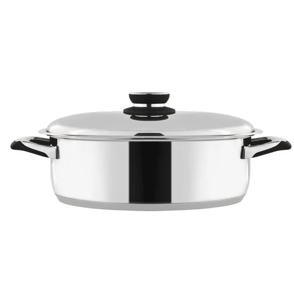 Casseruola ovale ad induzione in acciaio inox da 34 cm - Master