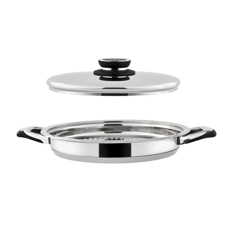 Bistecchiera ad induzione in acciaio inox da 30 cm - Master