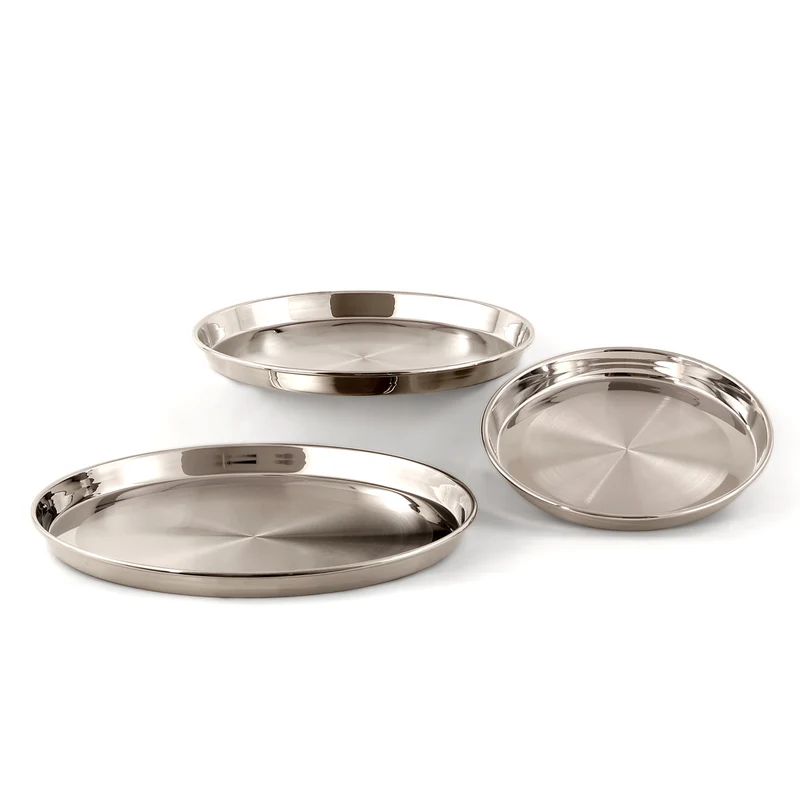 Set teglie basse 3 pezzi in acciaio inox - Master