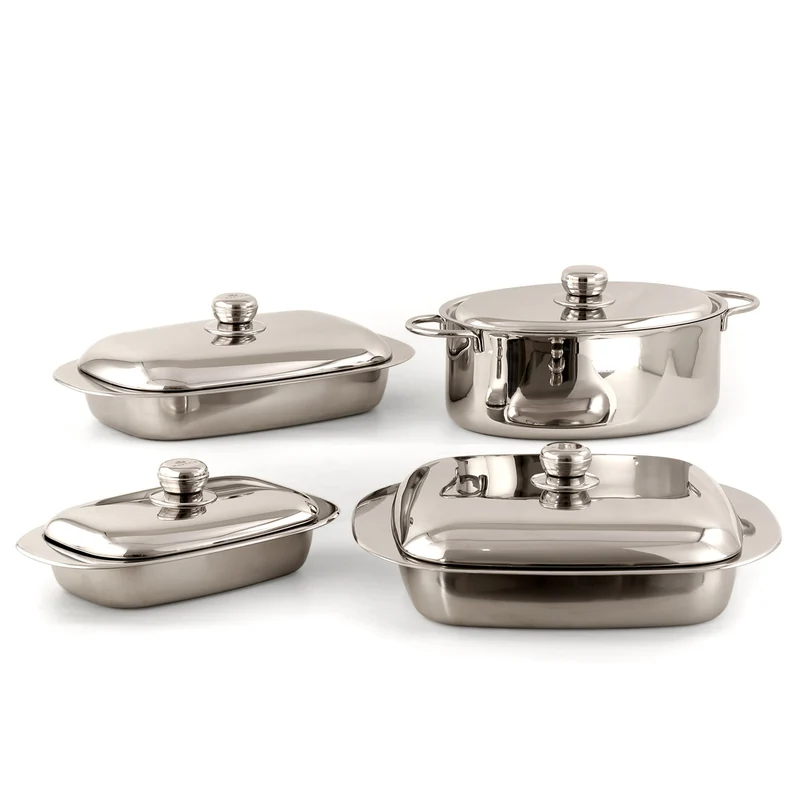 Set lasagnere con casseruola ovale in acciaio inox - Master