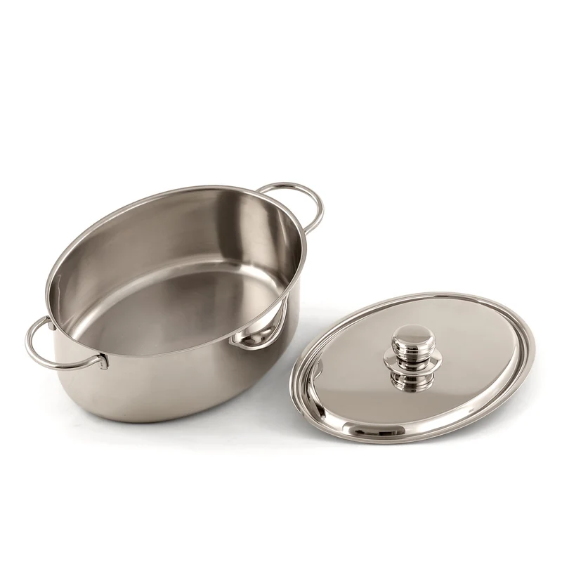 Set lasagnere con casseruola ovale in acciaio inox - Master