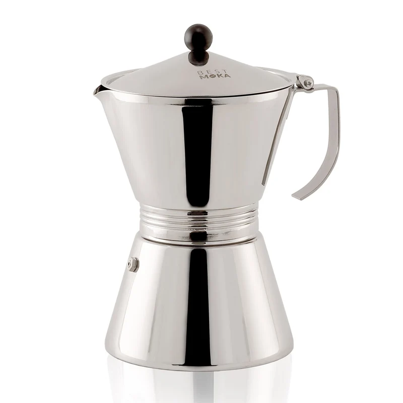 Caffettiera in acciaio inox ad induzione da 12 tazze - Best Moka