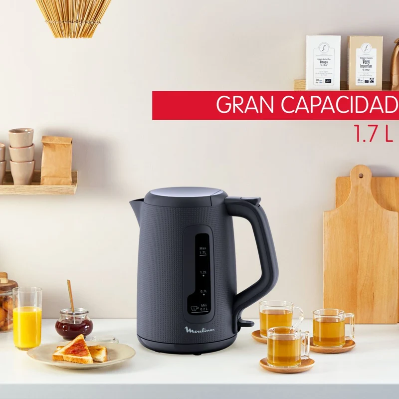 Hervidor eléctrico negro Morning Moulinex