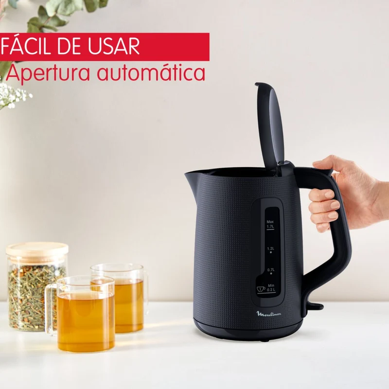 Hervidor eléctrico negro Morning Moulinex