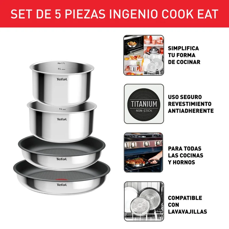 Set de 10 piezas Ingenio Tefal
